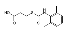 3-(((2,6-dimethylphenyl)carbamothioyl)thio)propanoic acid Structure