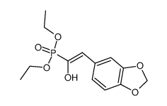 diethyl (2-(benzo[d][1,3]dioxol-5-yl)-1-hydroxyvinyl)phosphonate Structure