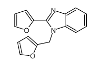 2-(furan-2-yl)-1-(furan-2-ylmethyl)benzimidazole Structure