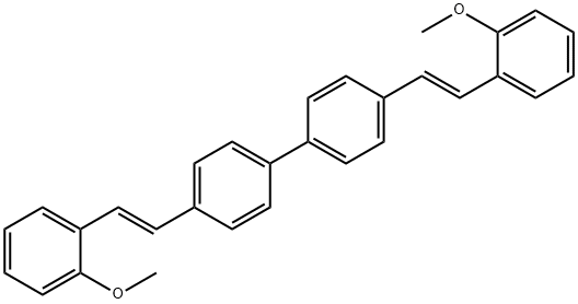 4,4'-双[(E)-2-甲氧苯乙烯基]联苯结构式