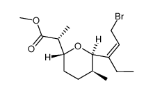 methyl (R)-2-((2R,5S,6R)-6-((Z)-1-bromopent-2-en-3-yl)-5-methyltetrahydro-2H-pyran-2-yl)propanoate Structure