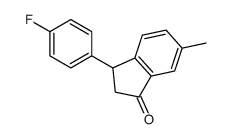 3-(4-fluorophenyl)-6-methylindan-1-one结构式