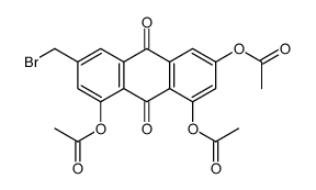 [4,5-diacetyloxy-7-(bromomethyl)-9,10-dioxoanthracen-2-yl] acetate结构式