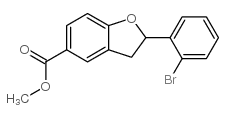 2-(2-溴苯基)-2,3-二氢苯并呋喃-5-羧酸甲酯结构式
