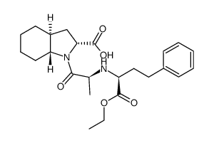 (2R,3aS,7aR)-1-[(2S)-2-[[(1S)-1-(Ethoxycarbonyl)-3-phenylpropyl]amino]-1-oxopropyl]octahydro-1H-indole-2-carboxylic Acid结构式