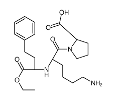 (2S)-1-[(2S)-6-amino-2-[[(2S)-1-ethoxy-1-oxo-4-phenylbutan-2-yl]amino]hexanoyl]pyrrolidine-2-carboxylic acid结构式