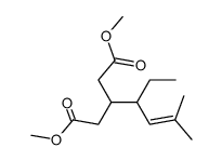 dimethyl 3-(1-ethyl-3-methyl-2-butenyl)pentanedioate结构式