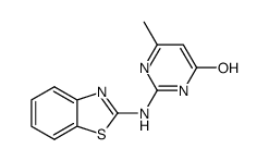 2-(2-苯并噻唑基氨基)-6-甲基嘧啶-4(3H)-酮结构式