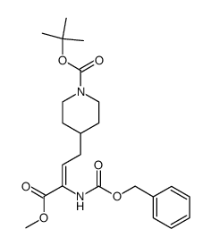 tert-butyl (Z)-4-(3-(((benzyloxy)carbonyl)amino)-4-methoxy-4-oxobut-2-en-1-yl)piperidine-1-carboxylate Structure