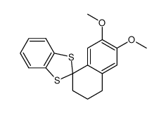 1,1-(1,2-Benzenediyldithio)-6,7-dimethoxy-1,2,3,4-tetrahydronaphthalene结构式