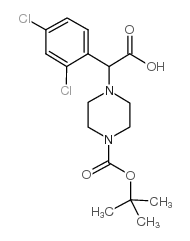 2-(4-Boc-哌嗪基)-α-(2,4-二氯-苯基)乙酸结构式