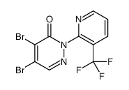 4,5-dibromo-2-[3-(trifluoromethyl)pyridin-2-yl]pyridazin-3-one结构式