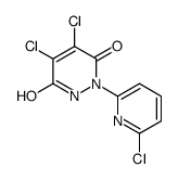 4,5-dichloro-2-(6-chloropyridin-2-yl)-1H-pyridazine-3,6-dione结构式