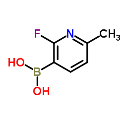 2-氟-6-甲基吡啶-3-硼酸结构式