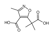 5-(1-carboxy-1-methyl-ethyl)-3-methyl-isoxazole-4-carboxylic acid结构式