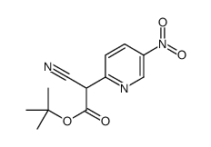 tert-butyl 2-cyano-2-(5-nitropyridin-2-yl)acetate Structure