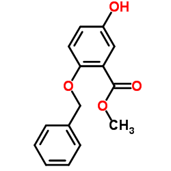 2-苄氧基-5-羟基苯甲酸甲酯结构式