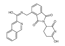N-[[2-(2,6-dioxopiperidin-3-yl)-1,3-dioxoisoindol-4-yl]methyl]isoquinoline-3-carboxamide结构式