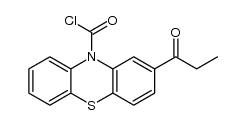 10H-​Phenothiazine-​10-​carbonyl chloride, 2-​(1-​oxopropyl)​结构式