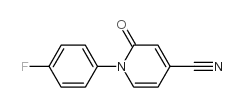 4-氰基-1-(4-氟苯基)-2(1H)-吡啶酮结构式
