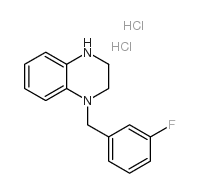 1-(3-氟-苄基)-1,2,3,4-四氢-喹噁啉双盐酸盐结构式
