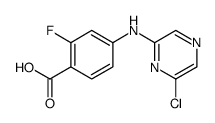 4-[(6-chloropyrazin-2-yl)amino]-2-fluorobenzoic acid Structure