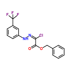 Benzyl 2-chloro-2-(2-(3-(trifluoromethyl)phenyl)hydrazono)acetate Structure