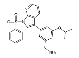 1-{3-Isopropoxy-5-[1-(phenylsulfonyl)-1H-pyrrolo[2,3-b]pyridin-3- yl]phenyl}methanamine Structure