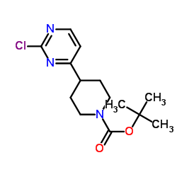 tert-Butyl 4-(2-chloropyrimidin-4-yl)piperidine-1-carboxylate结构式