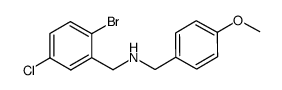 N-(4-methoxybenzyl)(2-bromo-5-chlorophenyl)methanamine Structure
