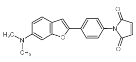 N-(4-(2-(6-二甲基氨基)苯并呋喃基)苯基)马来酰亚胺结构式
