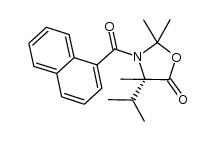 (S)-4-isopropyl-4-methyl-2,2-dimethyl-3-(1-naphthoyl)oxazolidin-5-one结构式