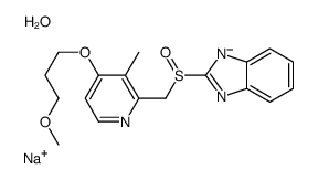 sodium,2-[[4-(3-methoxypropoxy)-3-methylpyridin-2-yl]methylsulfinyl]benzimidazol-1-ide,hydrate Structure