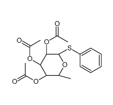 苯基-2,3,4-三-O-乙酰基-1-硫代-α-L-鼠李吡喃糖苷结构式
