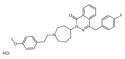 4-[(4-fluorophenyl)methyl]-2-[1-[2-(4-methoxyphenyl)ethyl]azepan-4-yl]phthalazin-1-one,hydrochloride Structure