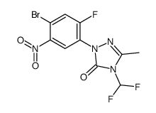 2-(4-溴-2-氟-5-硝基苯基)-4-(二氟甲基)-2,4-二氢-5-甲基-3H-1,2,4-三唑-3-酮结构式