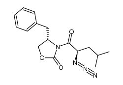 (3(2R),4S)-3-(2-azido-4-methyl-1-oxopentyl)-4-(phenylmethyl)-2-oxazolidinone结构式