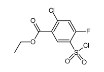 ethyl 2-chloro-5-(chlorosulfonyl)-4-fluorobenzoate Structure