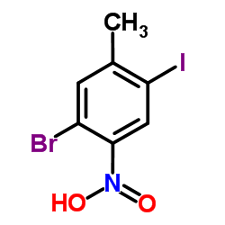 1-溴-4-碘-5-甲基-2-硝基苯结构式