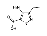 4-Amino-3-ethyl-1-methyl-1H-pyrazole-5-carboxylic acid结构式
