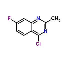 4-氯-7-氟-2-甲基喹唑啉结构式