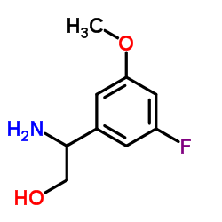 (S)-2-氨基-2-(3-氟-5-甲氧基苯基)乙醇结构式