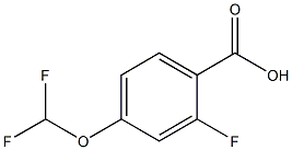 4-二氟甲氧基-2-氟苯甲酸结构式
