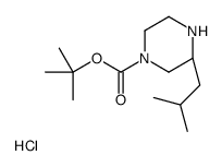(R)-3-异丁基哌嗪-1-甲酸叔丁酯盐酸盐结构式