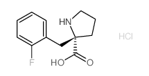 2-[(2-氟苯基)甲基]-d-脯氨酸盐酸盐结构式