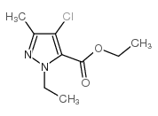 4-氯-3-乙基-1-甲基吡唑-5-羧酸乙酯结构式