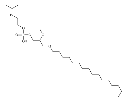 (2-ethoxy-3-hexadecoxypropyl) 2-(propan-2-ylazaniumyl)ethyl phosphate结构式