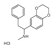 1,4-Benzodioxin-6-methanamine, 2,3-dihydro-N-methyl-alpha-(phenylmethy l)-, hydrochloride Structure