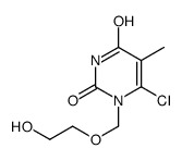 6-chloro-1-(2-hydroxyethoxymethyl)-5-methylpyrimidine-2,4-dione结构式