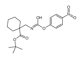 1-(((4-硝基苯氧基)羰基氨基)甲基)环己烷羧酸叔丁酯结构式